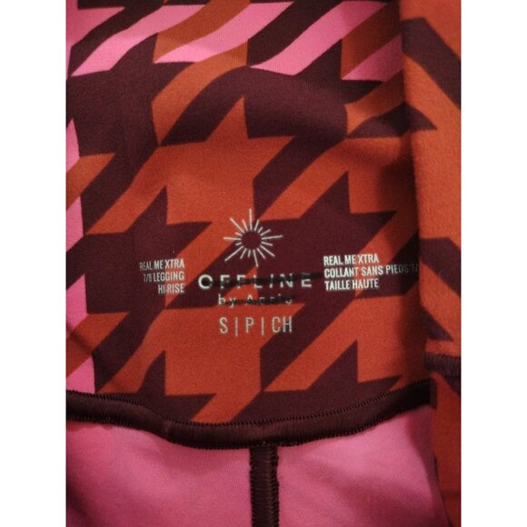 Offline By Aerie Real Me Xtra High Waisted Leggings Houndstooth Print S/P. - Picture 3 of 8